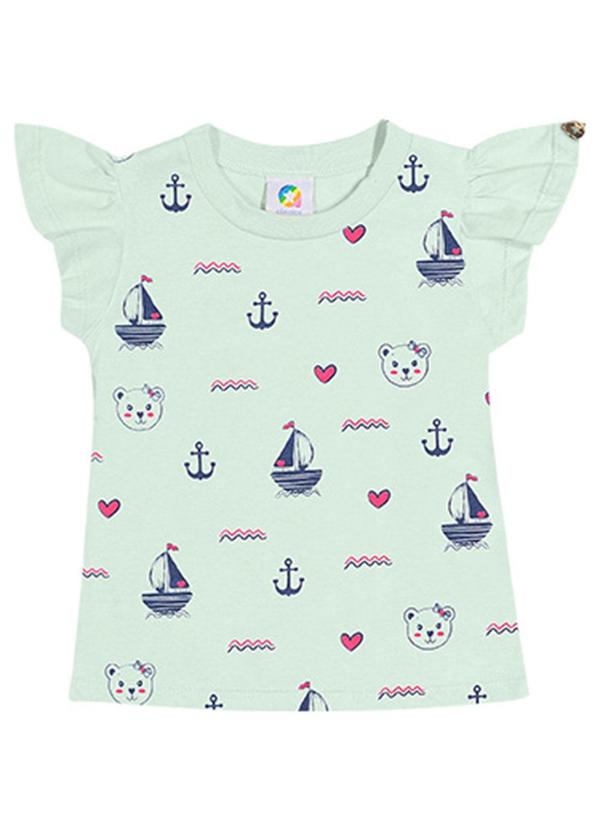 Alenice - T-Shirt Marinheiras Menina Verde 3