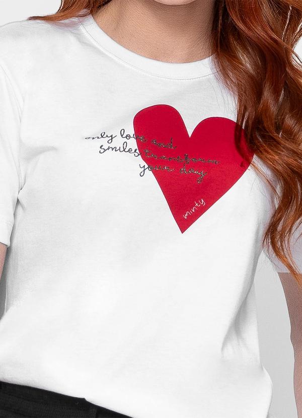 Minty - T-Shirt Meia Malha Feminina Branco 2