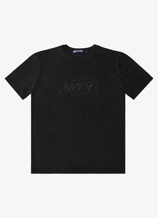 Minty - T- Shirt Meia Malha Feminina Preto