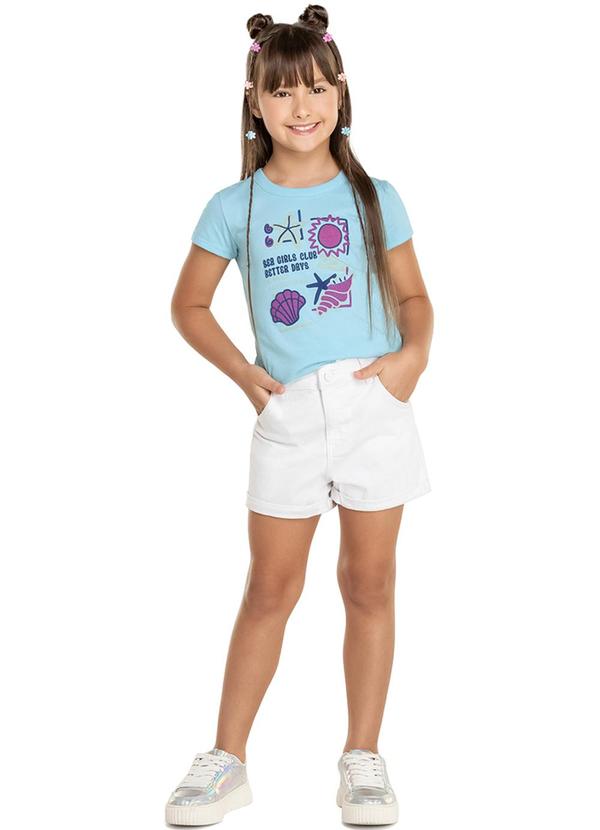 Alenice - T-Shirt Sonhos do Mar Menina Azul 2