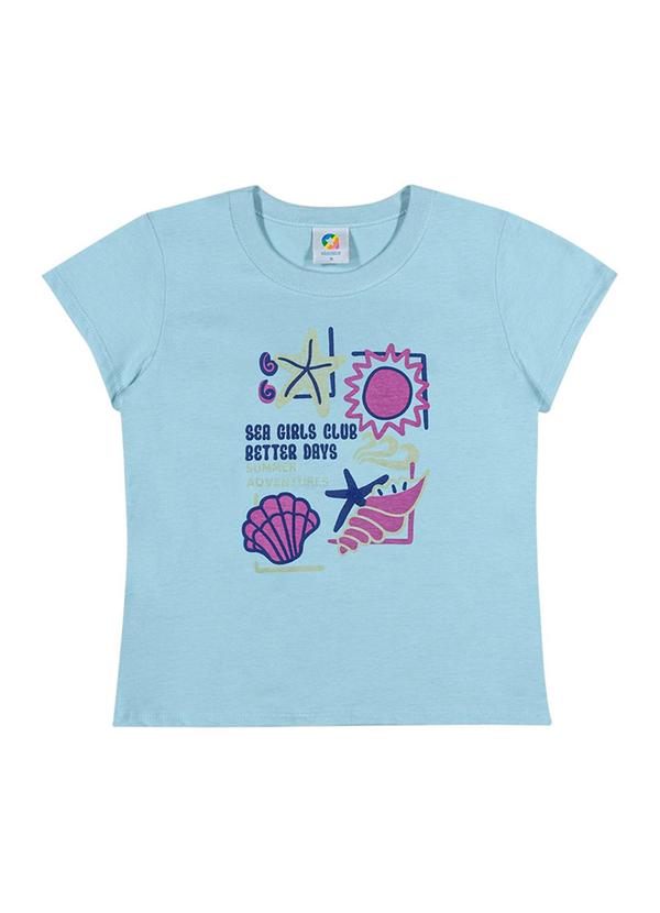 Alenice - T-Shirt Sonhos do Mar Menina Azul 3