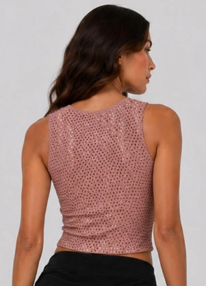 Minty - Top Feminino Juvenil Semi Acabado Rosa - MINTY