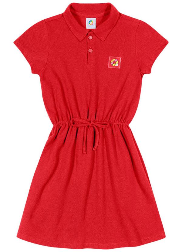 Alenice - Vestido Cute Star Menina Vermelho