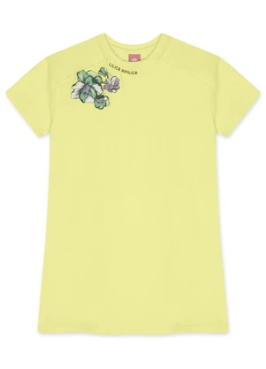 Lilica Ripilica - Vestido Manga Curta Infantil Feminino Verde - LILICA RIPILICA