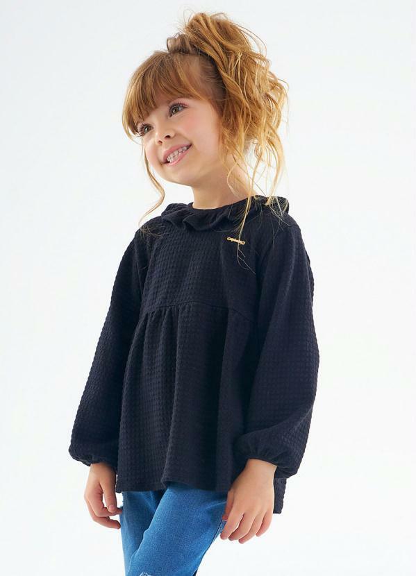 Up Baby - Bata Infantil Menina em Tricot Preto