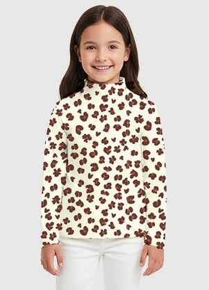 Malwee Kids - Blusa Animal Print em Ribana Off White - MALWEE KIDS