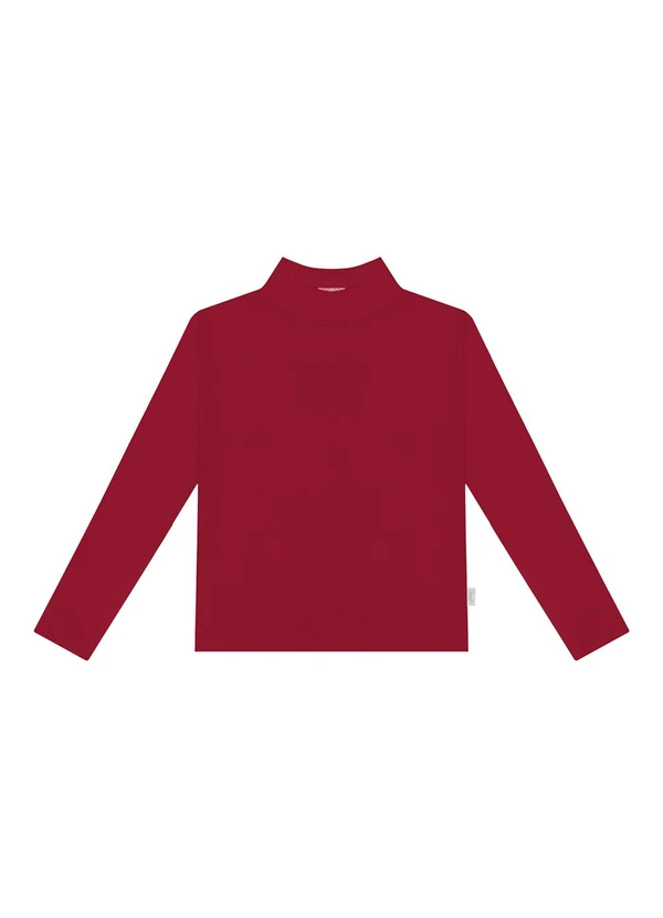 Alakazoo - Blusa Básica com Gola Alta Vermelho 3