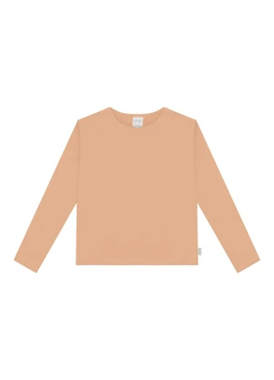 Alakazoo - Blusa Básica de Mangas Longas em Meia Malha Rosa - ALAKAZOO