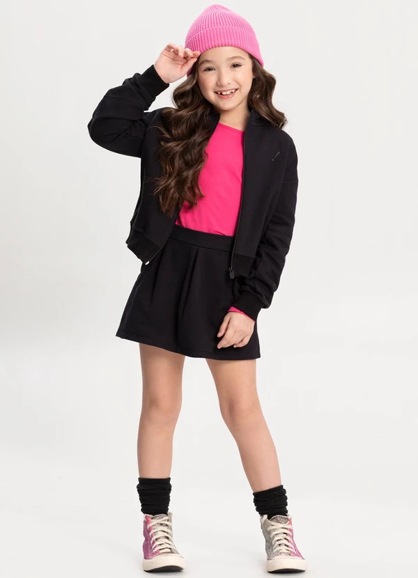 Alakazoo - Blusa Básica de Mangas Longas em Meia Malha Rosa 2