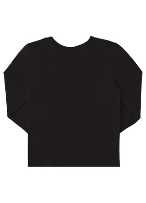 Gloss - Blusa Básica em Cotton Juvenil Preto - GLOSS