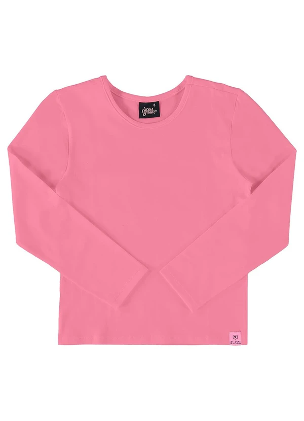Gloss - Blusa Básica em Cotton Juvenil Rosa