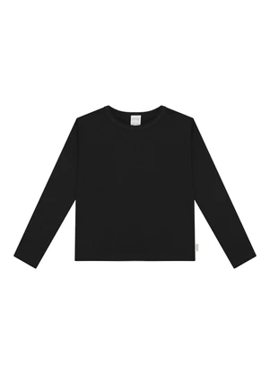 Alakazoo - Blusa Básica em Meia Malha Preto - ALAKAZOO