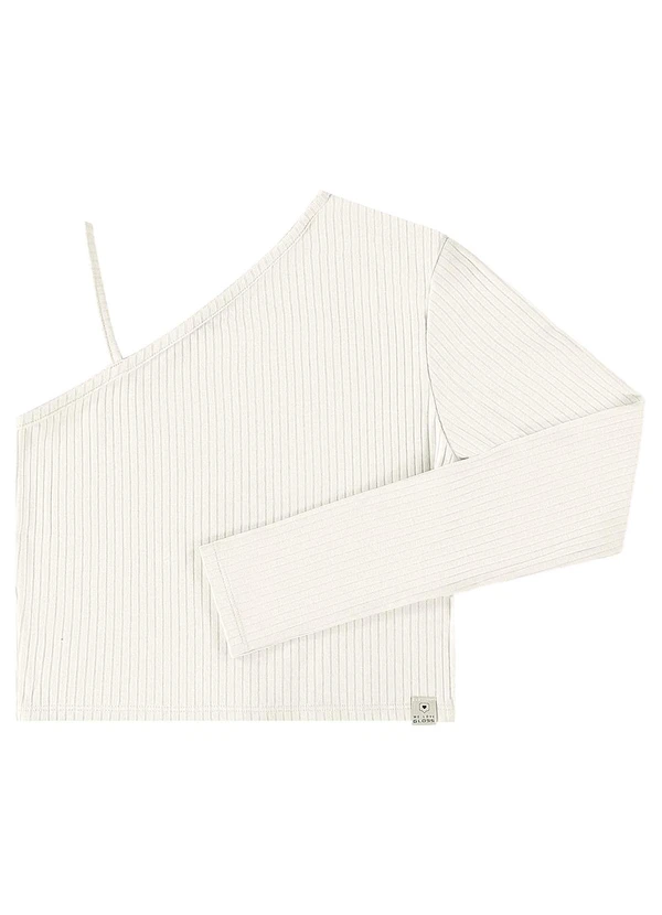Gloss - Blusa Básica em Ribana Juvenil Off White