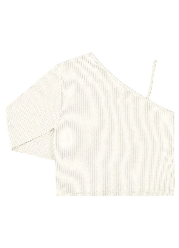 Gloss - Blusa Básica em Ribana Juvenil Off White 2