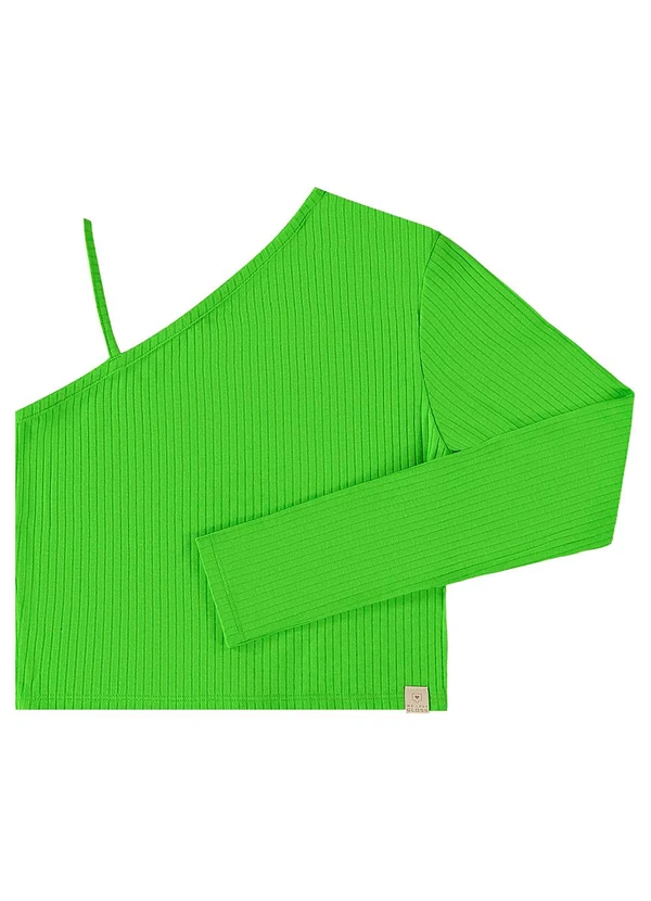 Gloss - Blusa Básica em Ribana Juvenil Verde