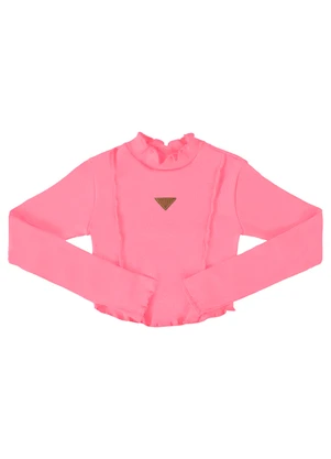 Gloss - Blusa Básica em Ribaninha Juvenil Rosa - GLOSS