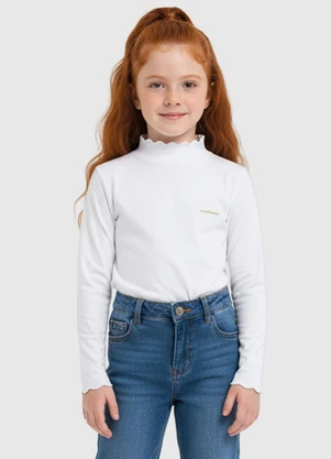 Carinhoso - Blusa Básica em Tricô Branco - CARINHOSO