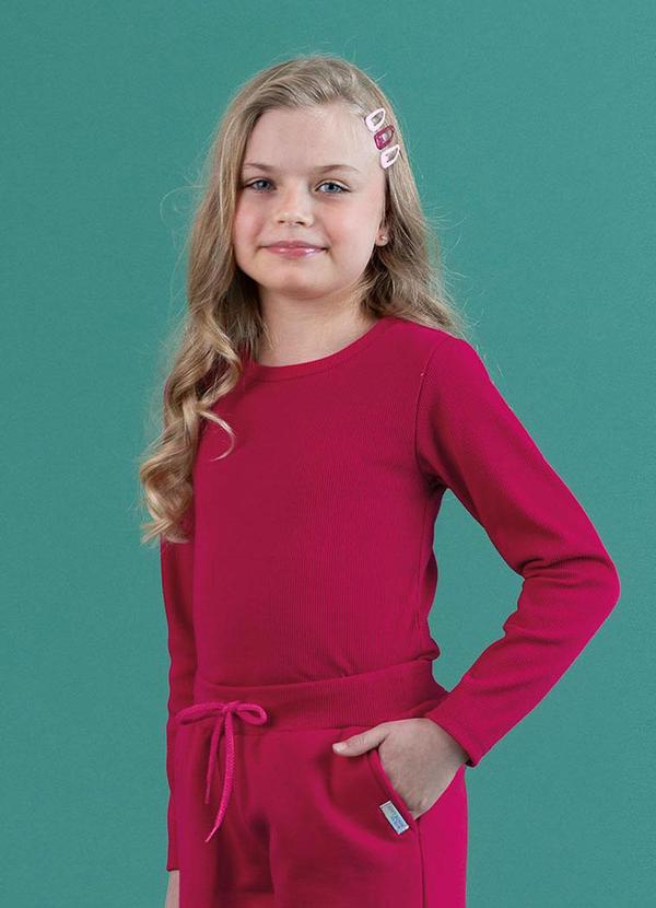 Soft Bonni - Blusa Básica Infantil Cereja