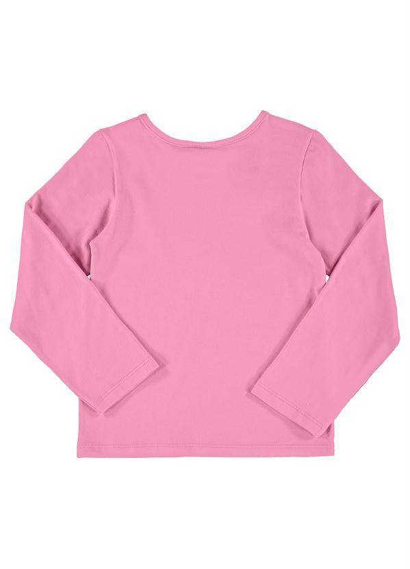 Quimby - Blusa Básica Infantil Manga Longa Rosa 2