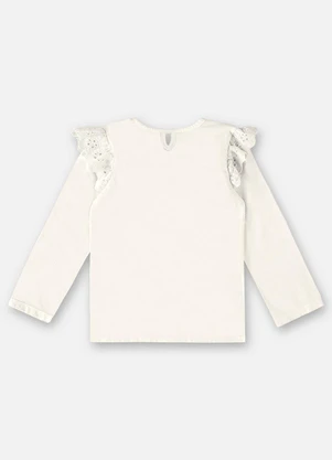 Up Baby - Blusa Básica Infantil Menina Off White - UP BABY