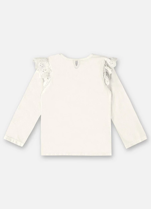 Up Baby - Blusa Básica Infantil Menina Off White 2