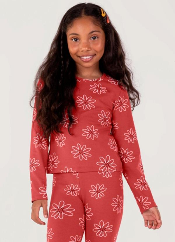 Brandili - Blusa Básica Infantil Menina Rosa