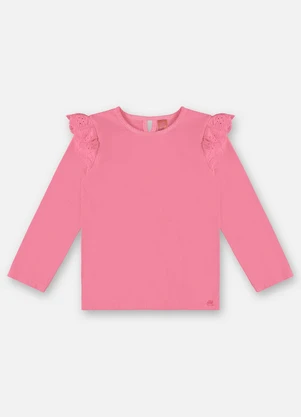 Up Baby - Blusa Básica Infantil Menina Rosa - UP BABY