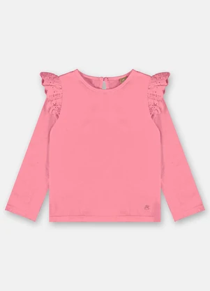 Up Baby - Blusa Básica Infantil Menina Rosa - UP BABY