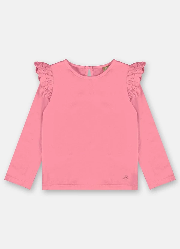 Up Baby - Blusa Básica Infantil Menina Rosa