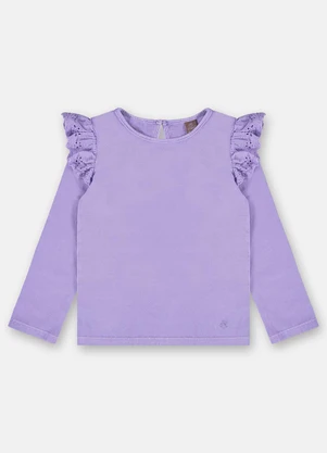 Up Baby - Blusa Básica Infantil Menina Roxo - UP BABY