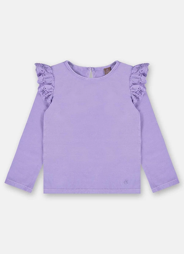 Up Baby - Blusa Básica Infantil Menina Roxo