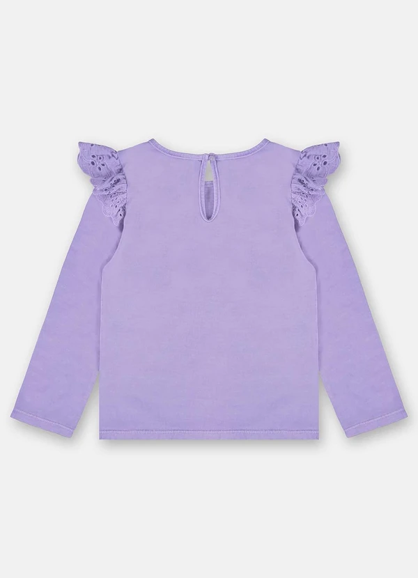 Up Baby - Blusa Básica Infantil Menina Roxo 2