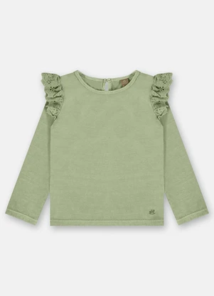 Up Baby - Blusa Básica Infantil Menina Verde - UP BABY