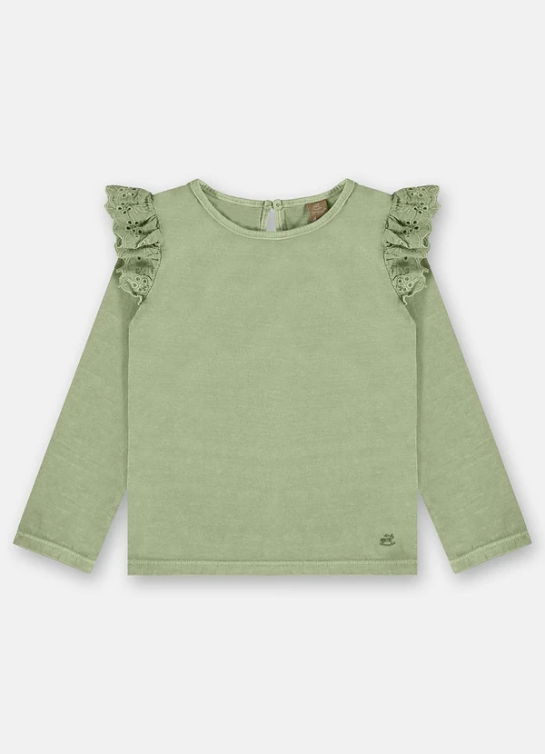 Up Baby - Blusa Básica Infantil Menina Verde