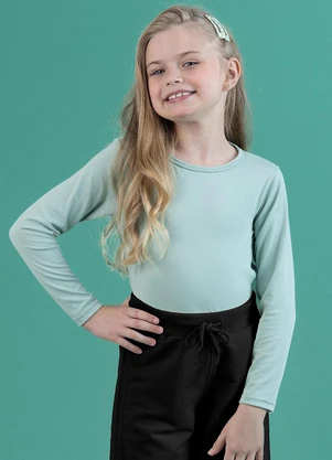 Soft Bonni - Blusa Básica Infantil Verde Cha - SOFT BONNI