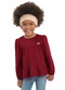 Duduka - Blusa Infantil Gola Molde Marrom - variação: Bordô