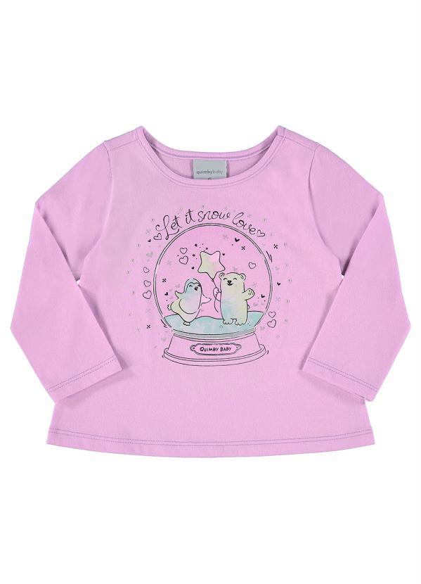 Quimby - Blusa Bebê Manga Longa Roxo 1