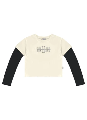 Malwee Kids - Blusa Box Smiled Menina Bege - MALWEE KIDS
