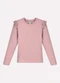 Alakazoo - Blusa Canelada de Mangas Longas Menina Laranja - variação: Laranja