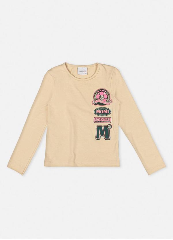Momi - Blusa Capuccino com Patch Bege