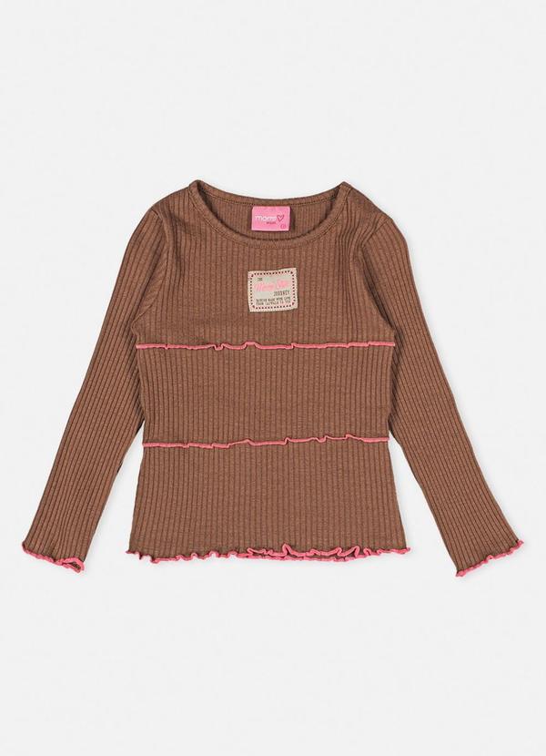 Momi - Blusa Chocolate Canelada Marrom
