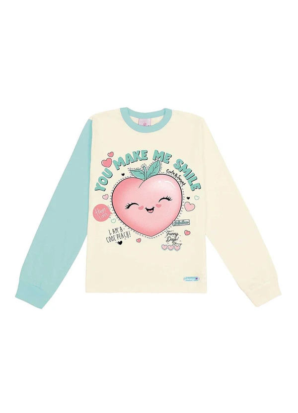 Abrange - Blusa Color Block Bege 1