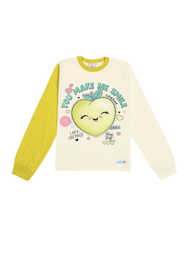 Abrange - Blusa Color Block Bege 1