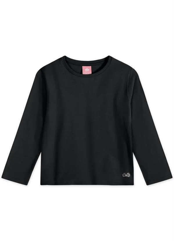 Lilica Ripilica - Blusa com Tecnologia Thermo Bebê Preto