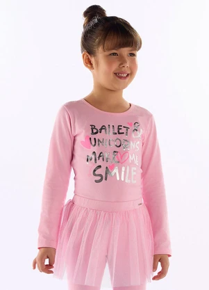 Quimby - Blusa Cotton Estampado Rosa - QUIMBY