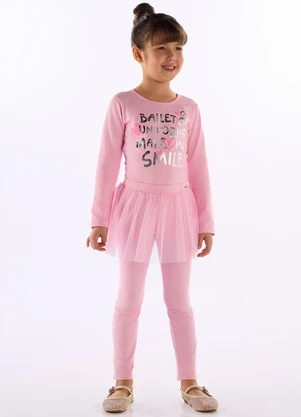 Quimby - Blusa Cotton Estampado Rosa - QUIMBY