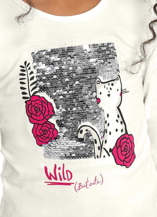 Quimby - Blusa Cotton Infantil Manga Longa Bege 2