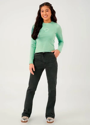 Pulla Bulla - Blusa Cotton Leve Verde - PULLA BULLA