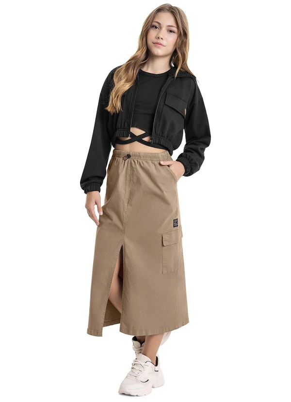 Gloss - Blusa Cropped Básica em Cotton Juvenil Preto 3