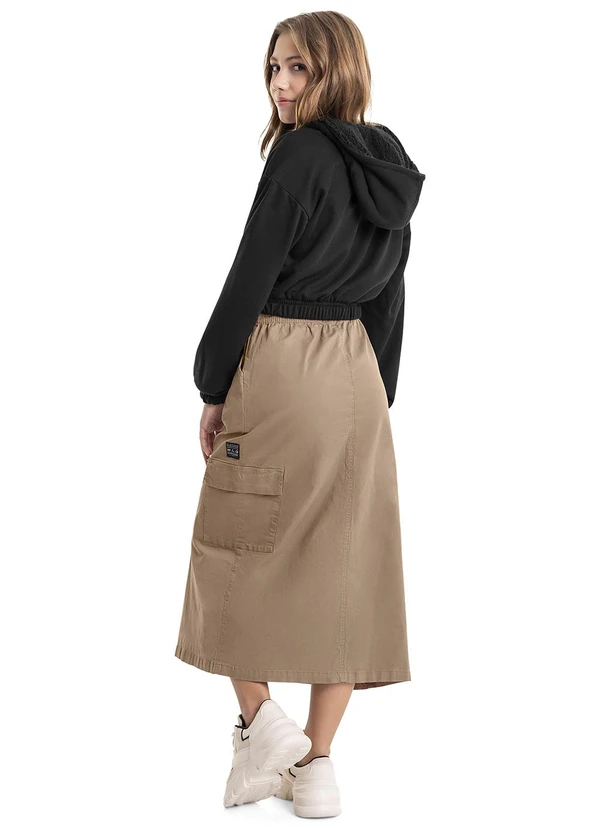 Gloss - Blusa Cropped Básica em Cotton Juvenil Preto 4